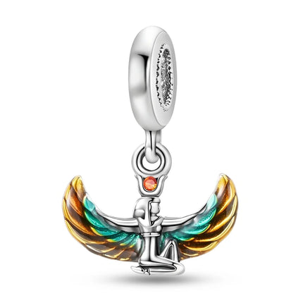 925 Sterling Silver Virgin Goddess Blessing Dangle Prayer Angel Pendant Charms Fit Original Necklace Bracelet DIY For Women Gift