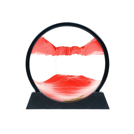 Office Home Decor 3D Extract Hourglass Quicksand Moving Sand Art Picture Round Glass Deep Sea Sandscape Craft Flowing Painting