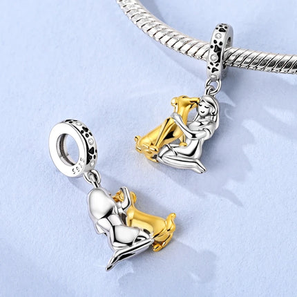 925 Sterling Silver Charms Mother Girl Boy Family Life Pendant Beads Fit Original Bracelet Necklace Diy Charm Women's Party Gift