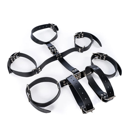 Arm Binder Glove Sleeves,Behind Back Bondage Armbinder,BDSM Leather Handcuffs Straight Jacket,Sex Toys For Couples