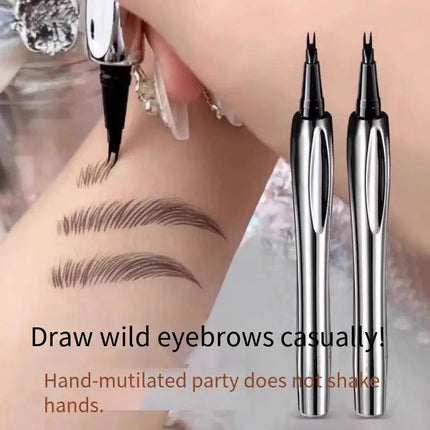Two Fork Eyebrow Pencil Waterproof Non-smudging Extremely Liquid Eyeliner Non-fading Three-dimensional Eyebrow Pencil makeup