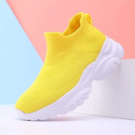 Children's Sports Shoes High Top Comfortable Mesh Breathable Soft Sole Walking Casual Running Sports Tennis Shoes for Kids