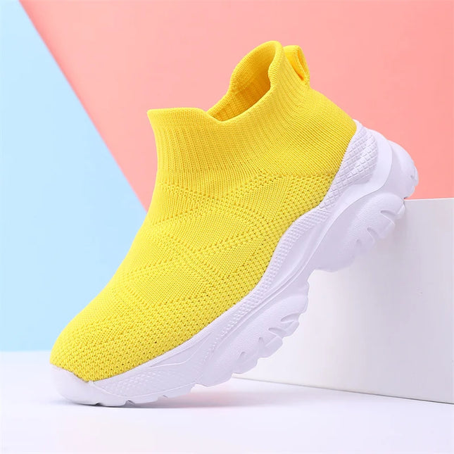 Children's Sports Shoes High Top Comfortable Mesh Breathable Soft Sole Walking Casual Running Sports Tennis Shoes for Kids