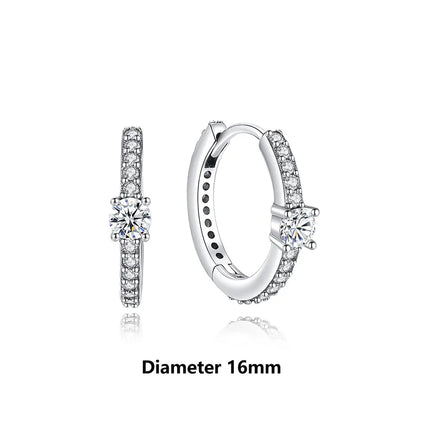 New 2026 Original 925 Sterling Silver Earrings For Women Piercing Hoop Love Heart Earings Rose Gold Wedding Gift Luxury Jewelry