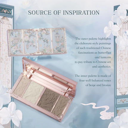 Flower Knows Butterfly Cloud Collar Collection Embossed Highlight & Contour Palette 16g