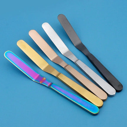 Kitchen Gadgets Stainless Steel Butter Scraper 8 Inch Comfortable Grip Cake Icing Spatula Rust-proof Jam Spreader Bread