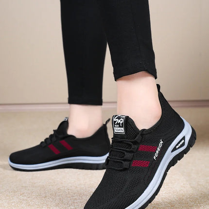 Women Casual Sports Shoes Breathable Lightweight Sneakers Anti-slip Flats Outdoor Running Walking Shoes Female Vulcanized Shoes