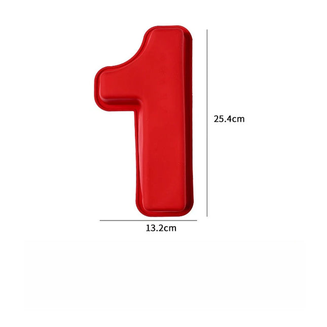 10in 3D Large Number Cake Mold 0-9 Silicone Baking Pans for Birthday Wedding Anniversary Party Decorations DIY Home Baking Tools