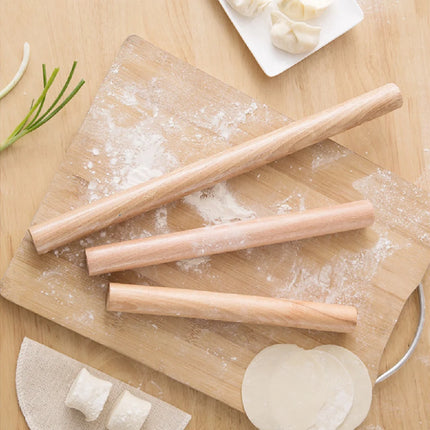 Solid Wood Rolling Pin Noodle Pasta Dumpling Skin Household Rolling Noodle Biscuit Fondant Stick Kitchen Cooking Baking Tool