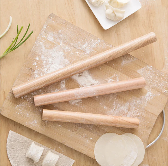 Solid Wood Rolling Pin Noodle Pasta Dumpling Skin Household Rolling Noodle Biscuit Fondant Stick Kitchen Cooking Baking Tool