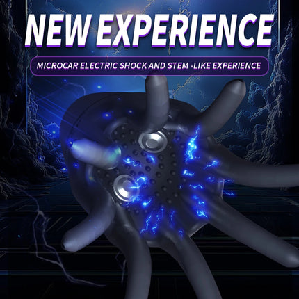 Penis Trainer Electric Shock Male Masturbator Penis Vibrator 10 Vibrating Modes Male Stroker 360°Wrapped Adult Sex Toys for Men
