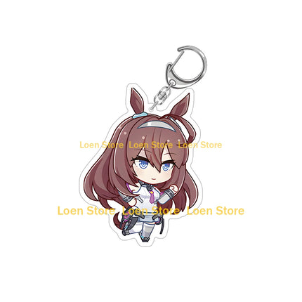 Uma Musume Pretty Derby Tokai Teio Silence Suzuka Gold Ship Mejiro McQueen Vodka Daiwa Scarlet Chibi  Acrylic keychain pendant