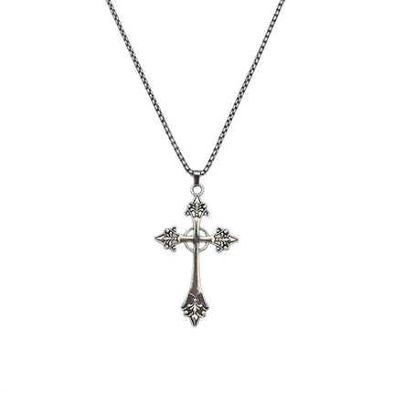 Summer Black Rhinestone Cross Jesus Pendant Choker Necklace for Women Punk Vintage Double Layers Chain 2026 Neck Boho Jewelry