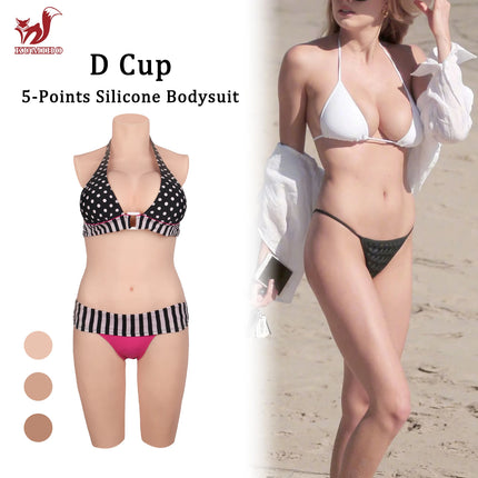 KUMIHO Silicone Bodysuit Crossdressing Cosplay Fake Boobs Breasts Forms Male to Female Transgender Body Suit Shemale Costumes