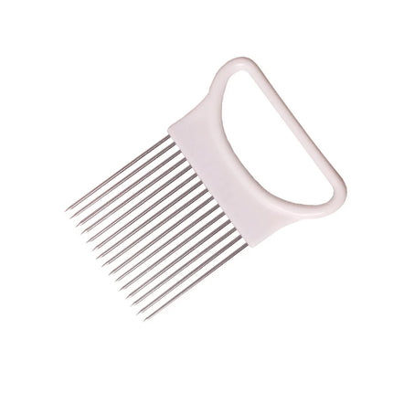 1/4PC Stainless Steel Onion Needle Onion Fork Vegetables Fruit Slicer Tomato Cutter Cutting Safe Holder Kitchen Accessories Tool
