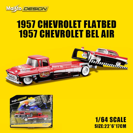Maisto 1:64 1957 Chevrolet Flatbed Design elite transport die-cast precision model car Model collection gift