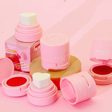 Heart-shaped cushion stamp blush for Vibrant Brightening Makeup Enhances Skin Tone Great Valentine's Present for Women and Girls