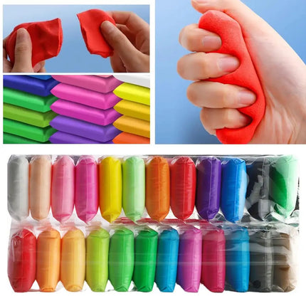 12/24/36PCS Air Dry Clay Ultra Light and Air Dry Clay for Children Non-Toxic and Eco-Friendly Modeling Magical Clay with Tools