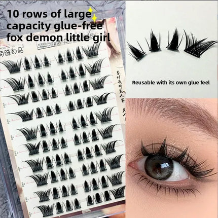 No Glue Needed False Eyelashes Lower Lashes Wispy Cat Eye Lashes Voluminous Fluffy Natural Look Daily Wear Easy to Apply