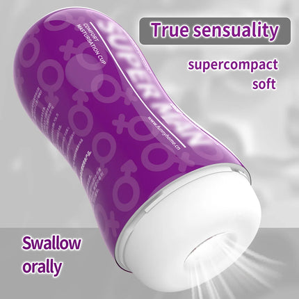 Male Masturbation Cup Telescopic Heated Sucking Pocket Pussy Blowjob Sex Machines for Men Vagina Masturbator Toy Adult Goods18+