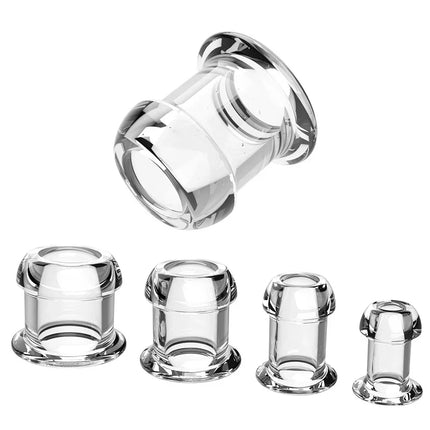 4 Sizes Transparent Hollow Anal Plug Dilator Silicone Butt Plug Speculum Peeking Anal Prostate Massage Sex Toy For Woman Men Gay