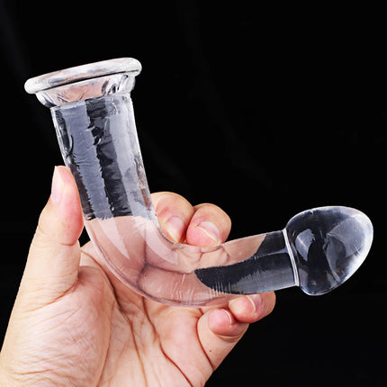 Jelly Dildo 3 Sizes Transparent Butt Plug Soft Anal Plug Realistic Fake Dick Penis Sucker Butt Plug Sex Toys for Woman Sex Toys