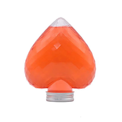 10Pcs 300ml Plastic Heart Shape Bottles For Drinks Storage Containers Drinking Water Bottles Plastic Water Bottle With Lids Caps