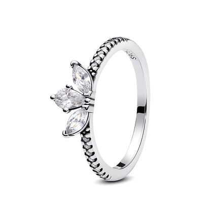 Original 925 Sterling Silver Ring Love Heart Pave CZ Crystal Stackable Rings For Women Wedding Engagement Birthday Gift Jewelry