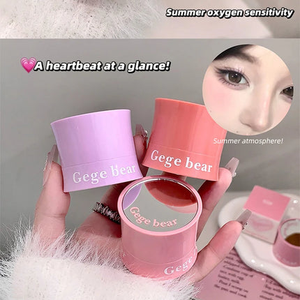 Gege Bear Puffy blush, naturally looking young, Korean style brightening and energetic, natural makeup application