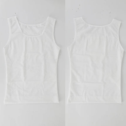 Compression Shirt for Men Slimming Undershirt Body Shaper Tank Top Gynecomastia Sleeveless Shapewear Vest Mesh Cross Suit 3XL