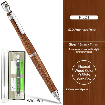 Japanese Pilot S20 Auto-Advance Mechanical Pencil,Premium Wood Body No Lead Breakage lapiseira profissional for drawing,writing