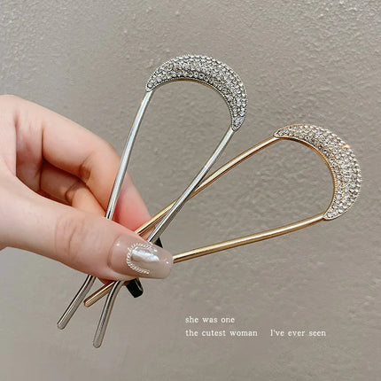 New Pearl U-shaped Tassel Hair Sticks Women's Fashion Ponytail Metal Hairpin for Girls Styling Tools Delicate Hair Accessories