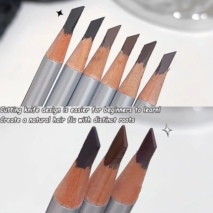 Slanted Blade Eyebrow Pencil Waterproof Makeup Natural Lines Hair Flu Wood Eyebrow Pen Tint Tattoo Grey Coffee Eye Brow Pencil