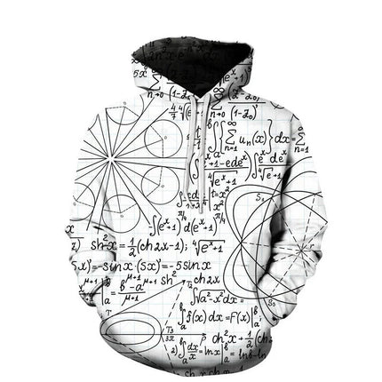 Science Formula Math Pattern Hoodie For Men Funny 3D Printed Long Sleeves Autumn Casual Pullover Tops Hoodies Loose Sweatshirts