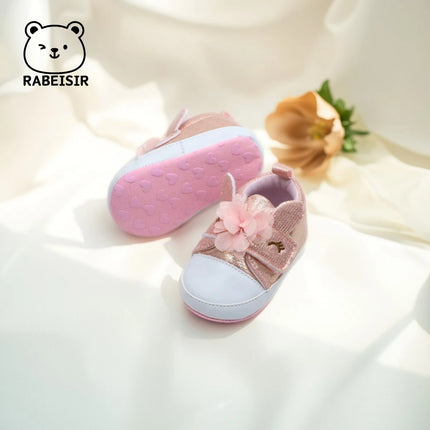 RABEISIR baby shoes princess shoes baby walking shoes 6-12-18 months soft sole breathable
