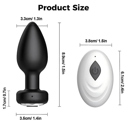 Anal Plug Butt Vibrator Wireless Control Adult Sex Toys Female Masturbator Stimulator Male Prostate Massager Vibrator Portable