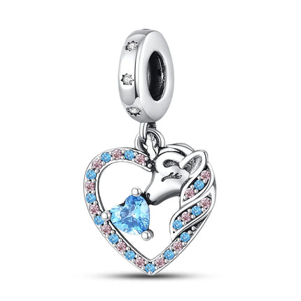 Orstarry Charm Silver 925 Beads Blue Series Fit Bracelet Charms DIY Original Fashion Pendants For Women Jewelry Trendy Gifts