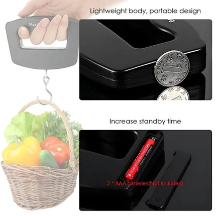 1/2pcs 50kg/10g Digital Luggage Scale Electronic Portable Suitcase Travel Weighs With Backlight Electronic Travel Hanging Scales