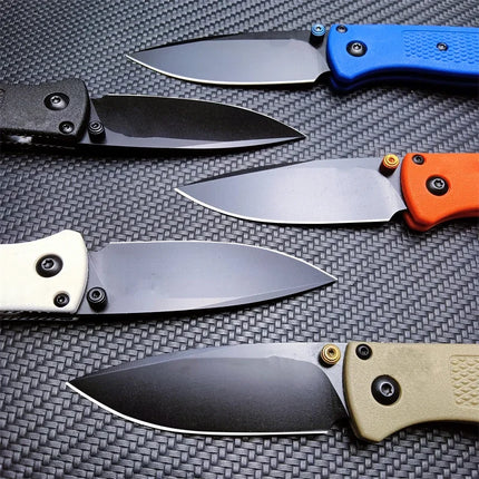 BM533 5 colors Outdoor Camping  Nylon Wave Fiber Handle Fishing Hunting Survival EDC Folding Knife