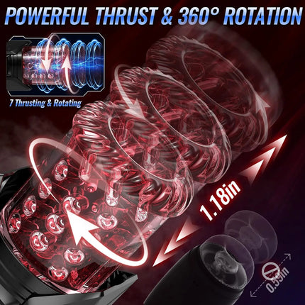 Automatic Male Masturbator APP Controlled 7 Modes Vibrating Pocket Pussy Realistic 3D Texture Tight Stroker Blowjob Pro Sex Toy
