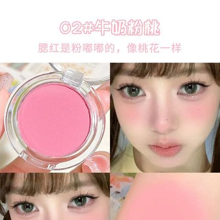 HISYI monochrome blush whitening matte cosmetics vitality girl nude makeup natural smudge monochrome blush plate