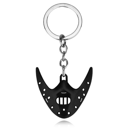 Movie Jewelry The Silence of The Lambs Mask Hannibal Lecter Keychain Pendant Necklace Jewelry Gifts Unisex Accessories