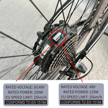 EBIKE Sticker, 36V 48V 250W Electric Bike Lable, Compataible for Bafang Tongsheng and other Brand 500W-1500W Conversion Kit