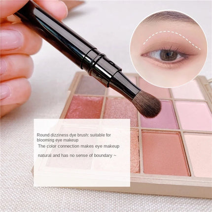 Makeup Brushes Portable Double-Headed Eyeshadow Nose Highlight Concealer Detail Blending Eyebrow Lip Makeup Brush Cosmetic Tools
