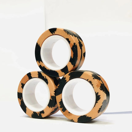 3pcs Fidget Toy Set Finger Magnetic Rings Colorful Adult Magnets Spinner Rings for Relieve Stress Anxiety Relief Therapy