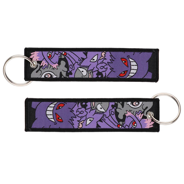 Cute Embroidery Key Fobs Anime Game Keychain For Motorcycles Cars Key Ring Key Holder Key Pendant Key Tags Chaveiro Jewelry