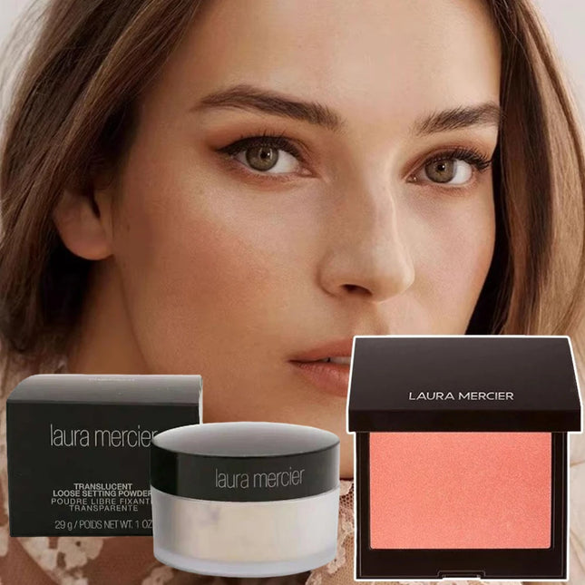 2026 Hot Makeup Kit - Translucent Oil Control Setting Powder, Silky Monochrome Powder Blusher, Low Saturation Flawless Makeup