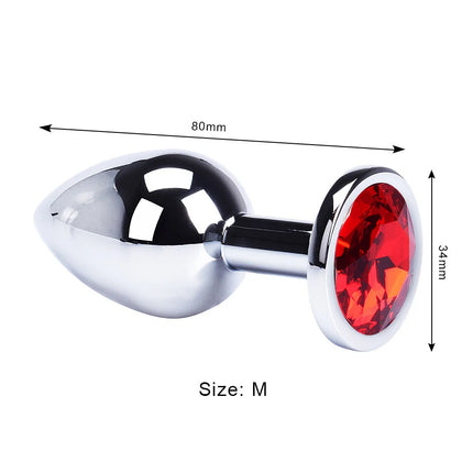 Anal Plug Jewelry Colorful Crystal Anal Plug Stimulator Anal Massage Dilatancy Toys G-point Massage Sex Wellness Adult Pleasure