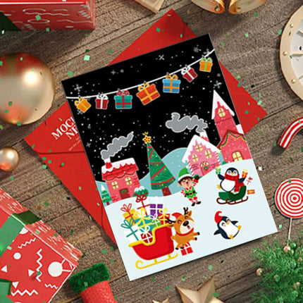 9Pcs/set Magic Rainbow Color Scratch Art Painting Paper Card Kit Cartoon Animal Drawing Board Drawing Toys DIY Educational Toy