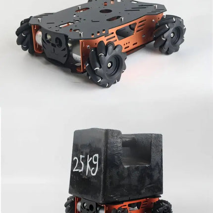 10-25Kg Load RC Tank Metal Mecanum Wheel Robot Car for Arduino Robot DIY Kit with 12V Encoder Motor Ps2 Programmable Robot Kit